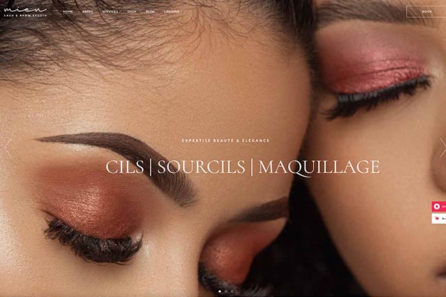 template de site internet pour institut de beauté