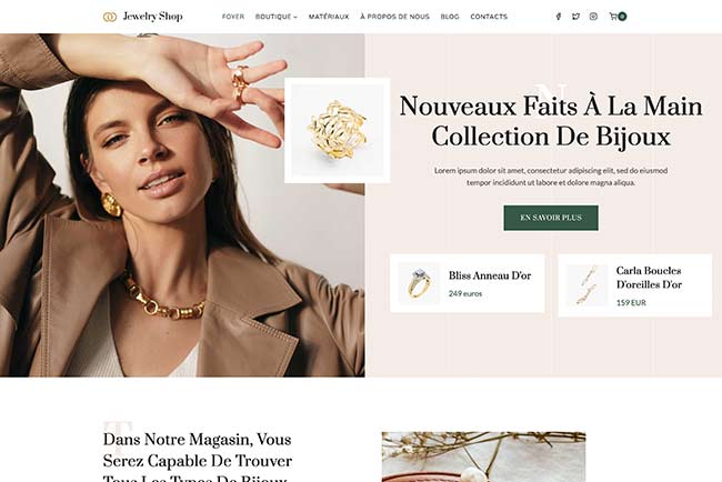 template de site e-commerce pour colections - ideal pour artisans