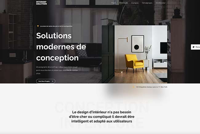 template premium de site internet pour designer d'intérieur ou architect - par x-marques. payable en mensualités