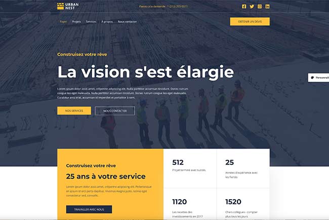 site internet pour entreprise de construction - paiable en mensualités - èar X-Marques