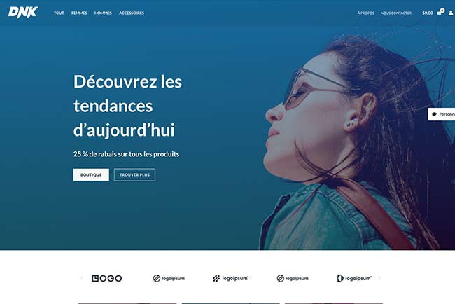 image de template de site e-commerce pour boutique de mode