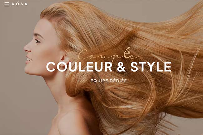 image header pour site internet de Salons de coiffure